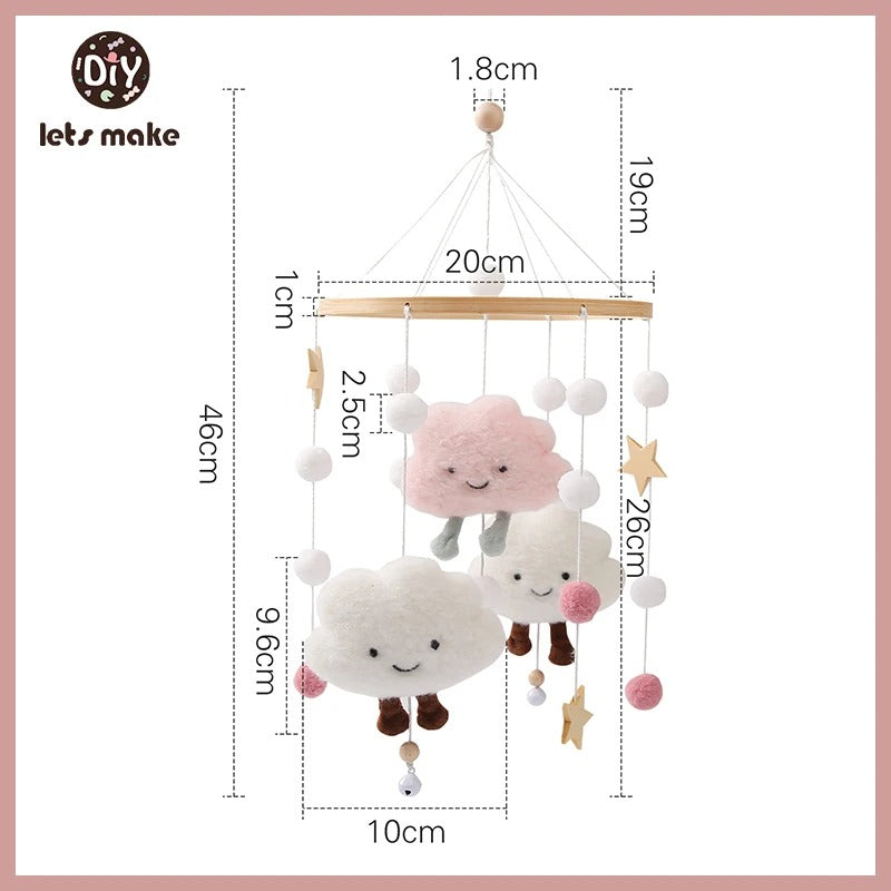 Mobile et Jouet de Naissance en Bois Montessori - Décoration et Eveil Sensoriel pour Bébé