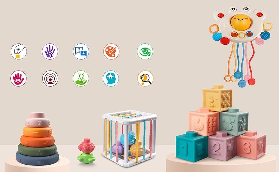 Jouets Sensoriels Montessori pour Bébés
