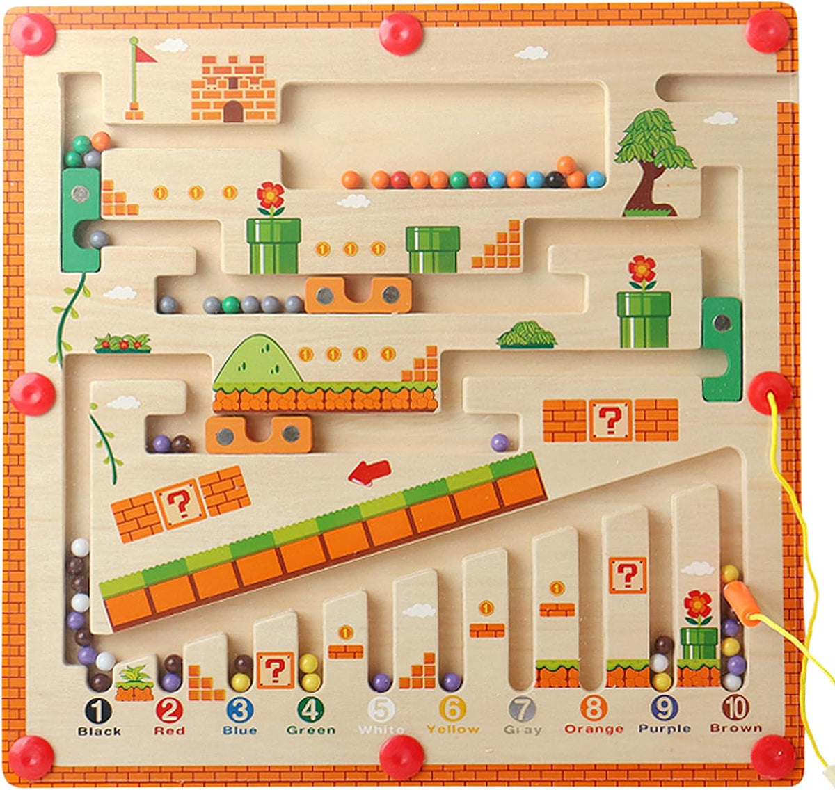 Tableau de labyrinthe magnétique Montessori de luxe