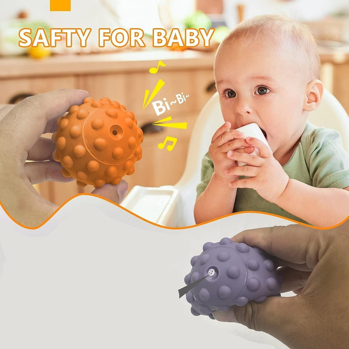 Boule sensorielle Montessori pour Bébés & Tout-Petits