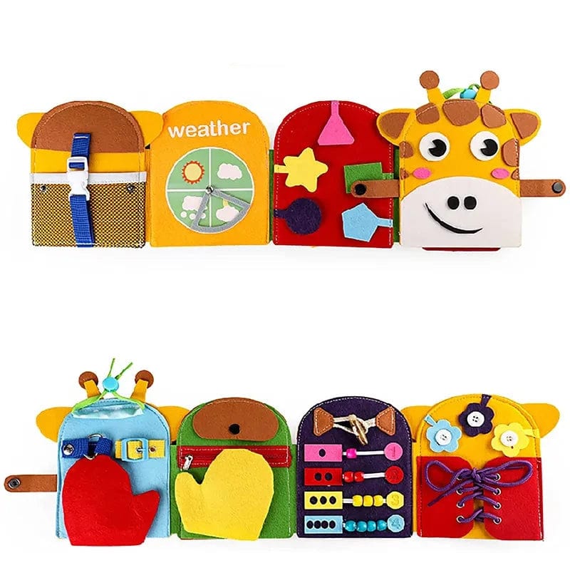 Livre d'Activités Girafe busy board Montessori