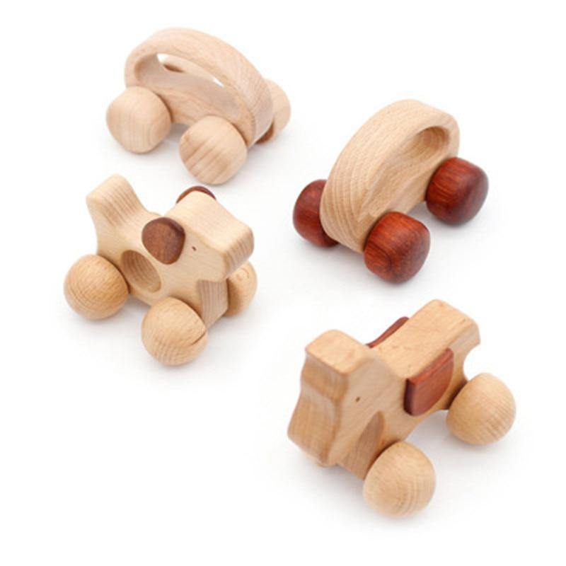 Hochet en Bois à Roulette Montessori - Éveil Sensoriel affirmé