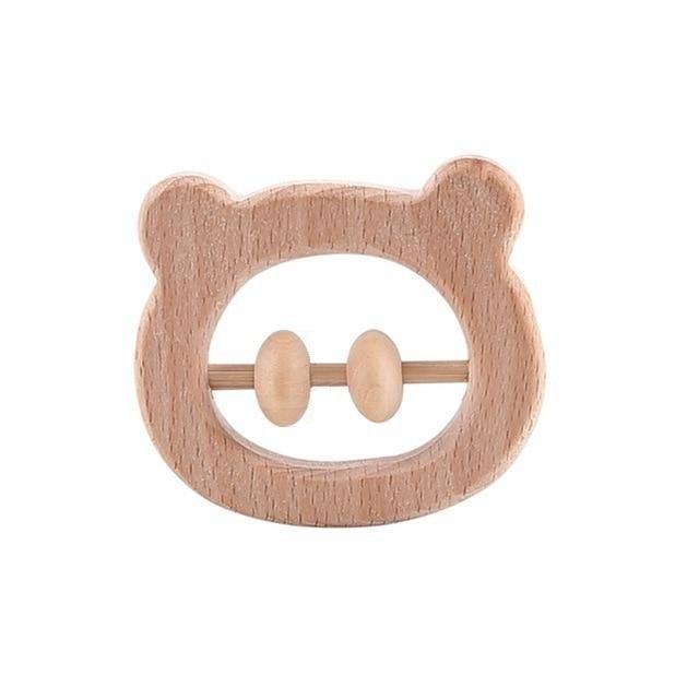 Hochet en Bois Ours Montessori - Collection ÉducoNature