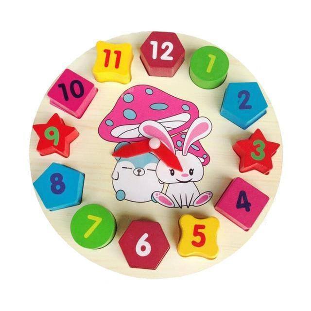 Horloge Éducative en Bois Montessori