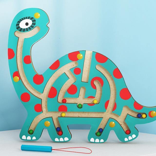 Labyrinthe en Bois Dinosaure Montessori - Dino Maze