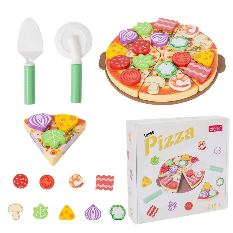 Montessori Pizza – Jeu Éducatif en Bois pour Enfant (Dès 2 ans)