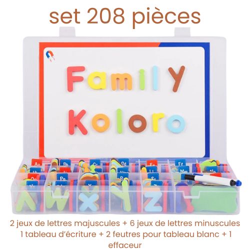 ABC MasterKit™ - Ensemble Magnétique Alphabet et Tableau | 104/208 Pièces Éducatives Montessori