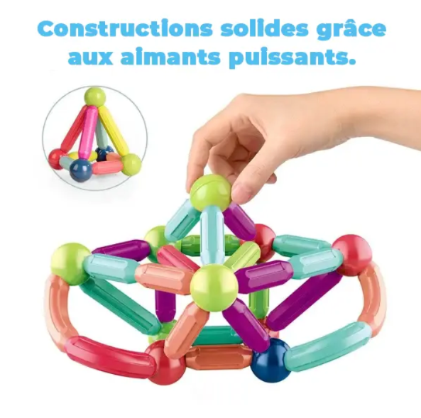 Jeu de Construction Magnétique STEM | Apprentissage et Créativité
