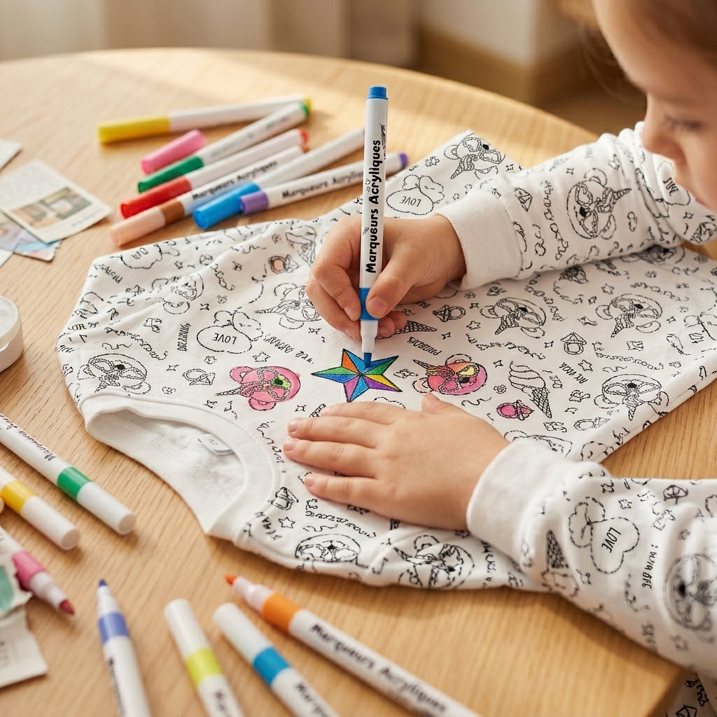 Coloriage Montessori Pyjama