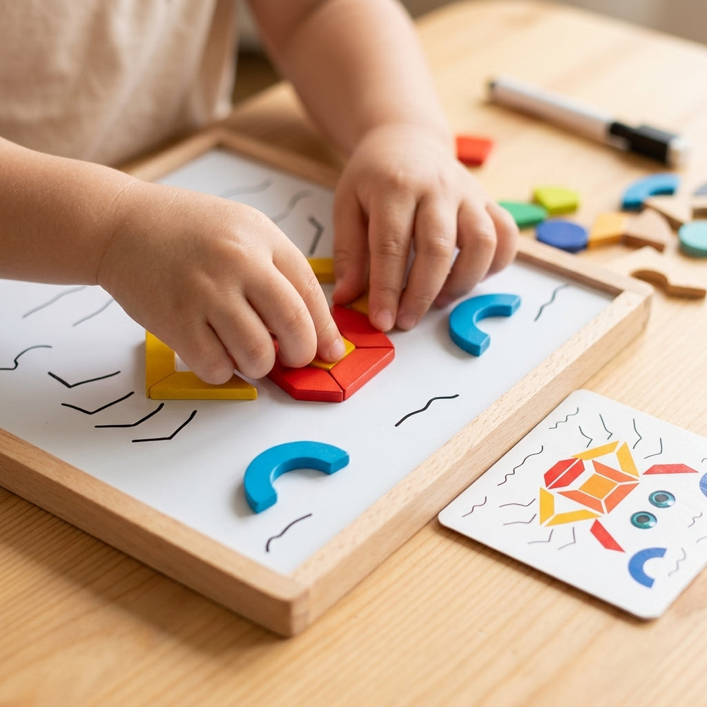 🧲 Puzzle Magnétique Montessori – Tableau Créatif & Éducatif pour Enfant