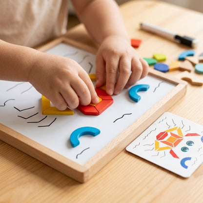 🧲 Puzzle Magnétique Montessori – Tableau Créatif & Éducatif pour Enfant