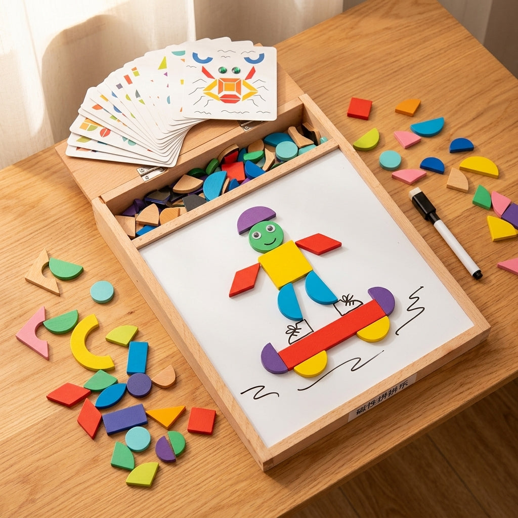 🧲 Puzzle Magnétique Montessori – Tableau Créatif & Éducatif pour Enfant