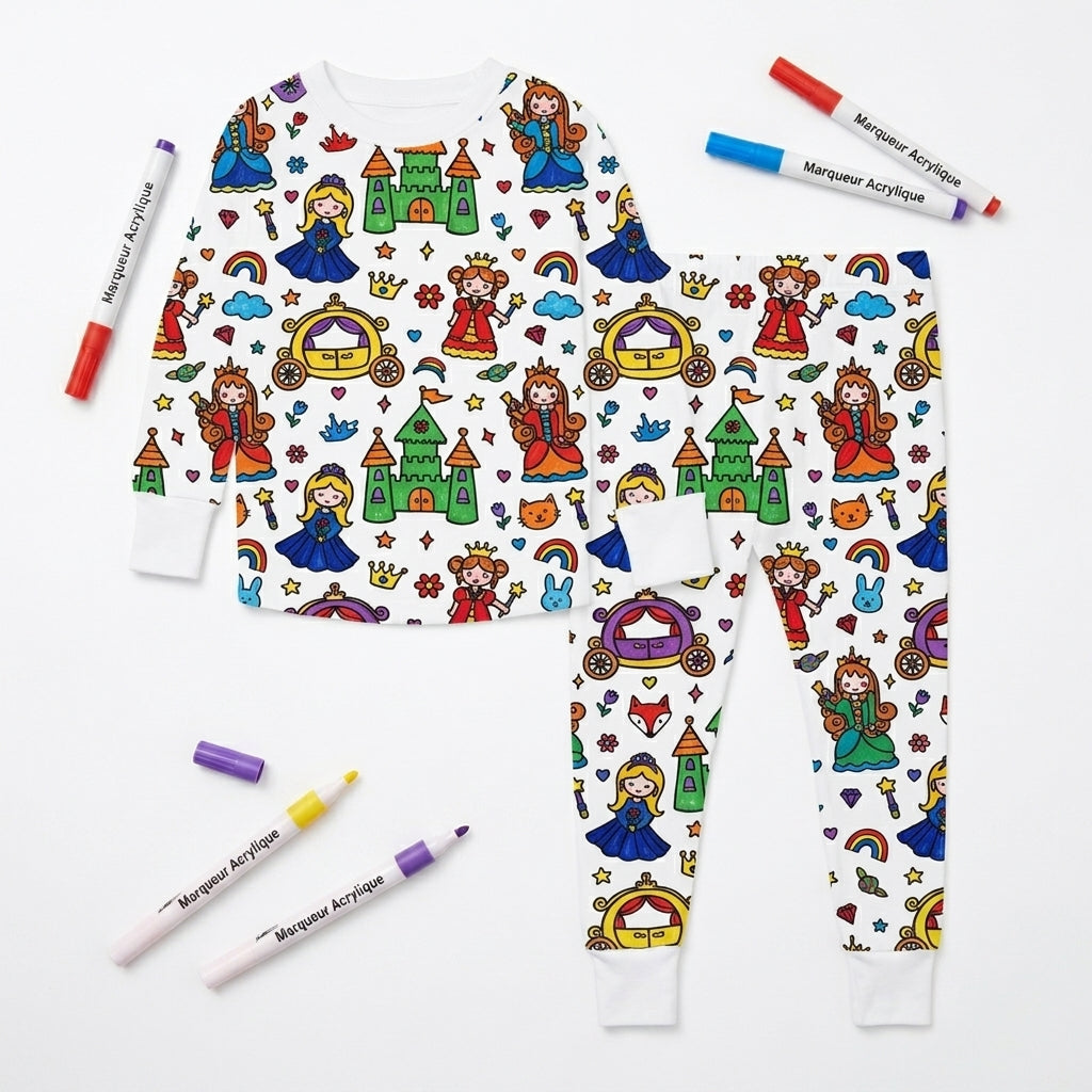 Coloriage Montessori Pyjama