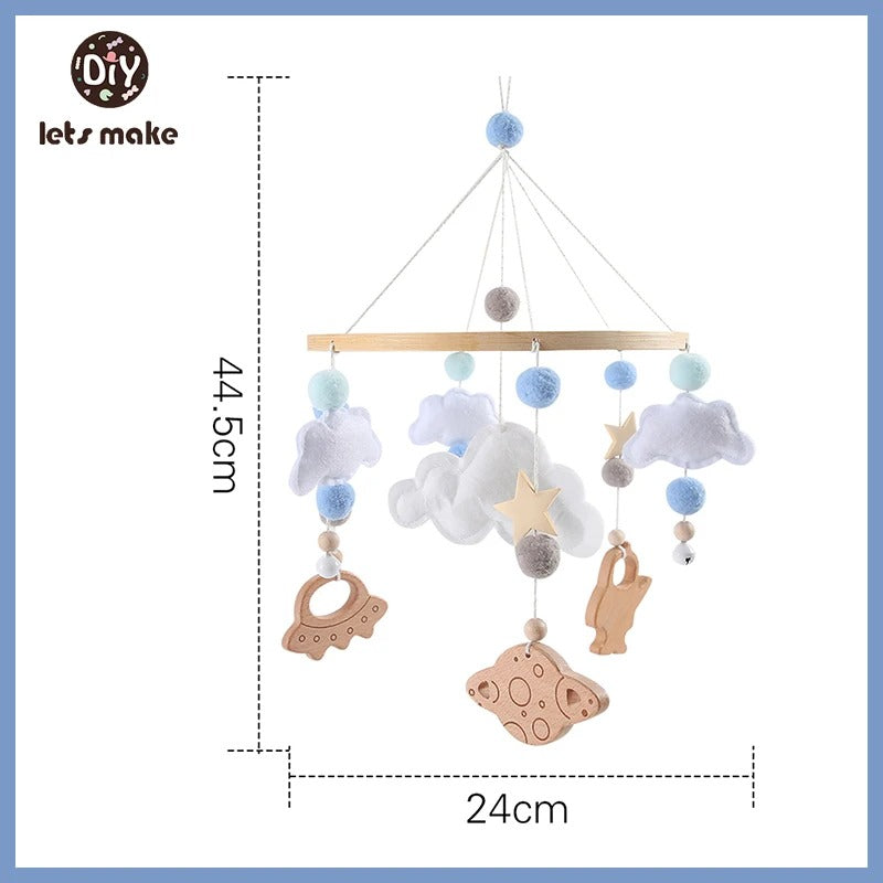 Mobile et Jouet de Naissance en Bois Montessori - Décoration et Eveil Sensoriel pour Bébé
