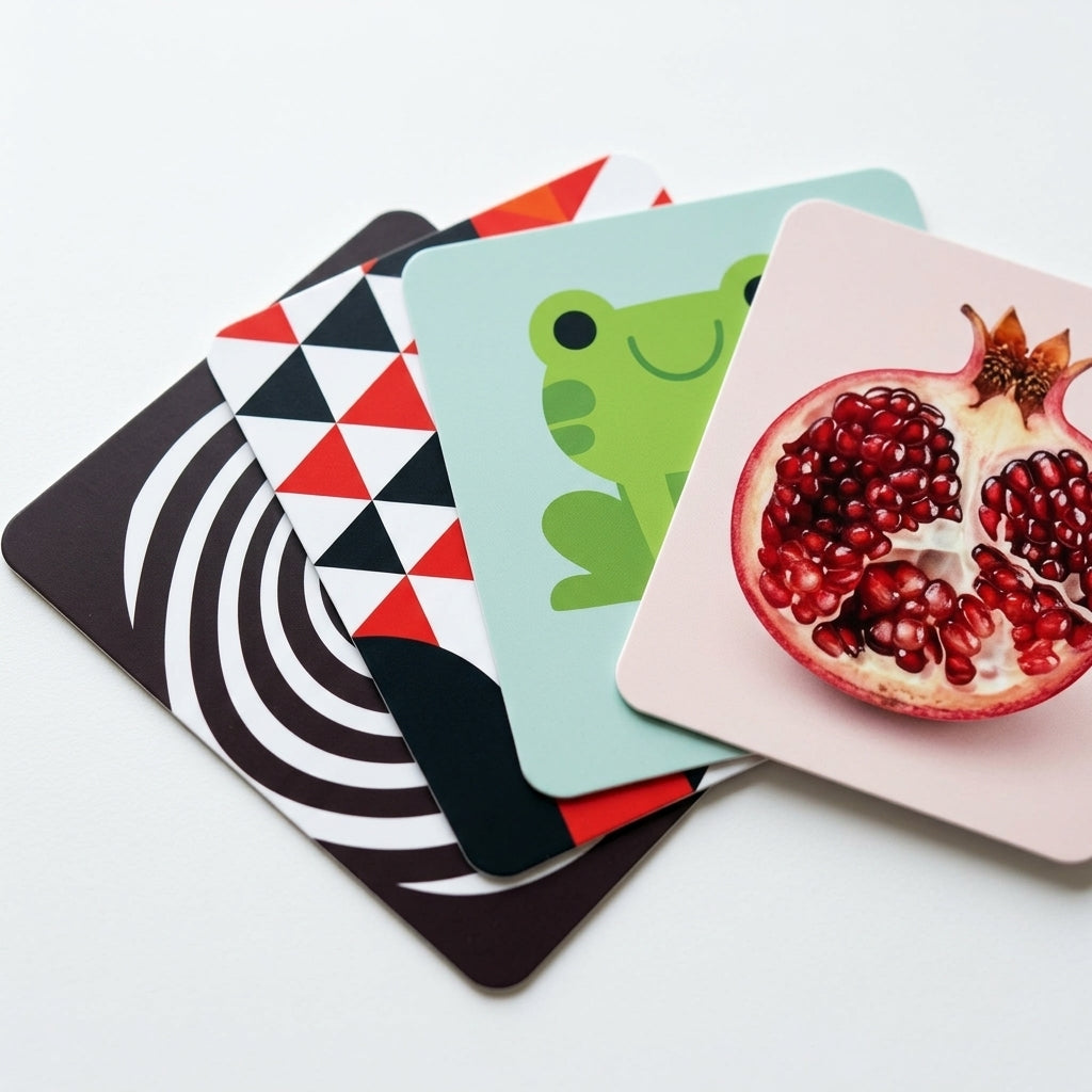 Cartes de stimulation visuelle pour bébé Montessori