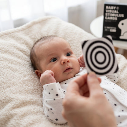 Cartes de stimulation visuelle pour bébé Montessori