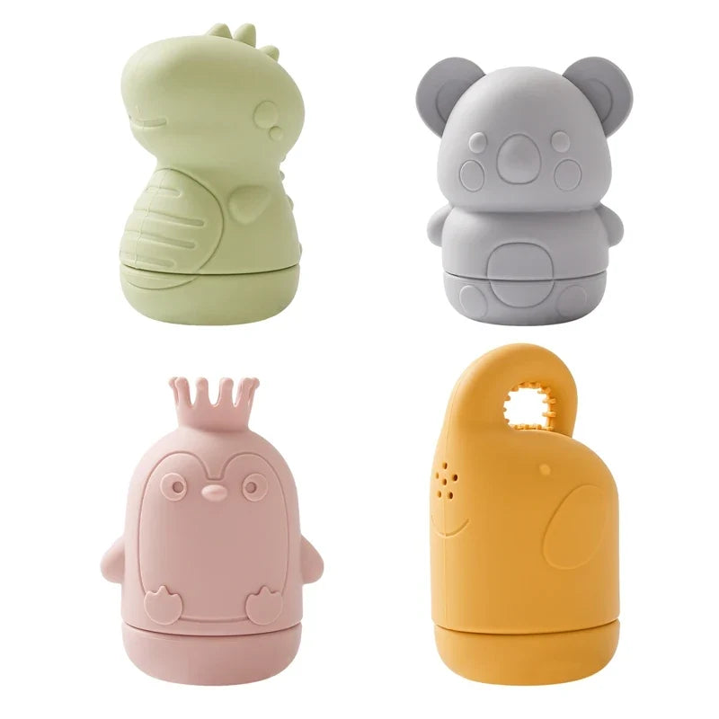 🛁 Jouet de Bain Bébé | Animaux Rigolos en Silicone | Éveil et Amusement
