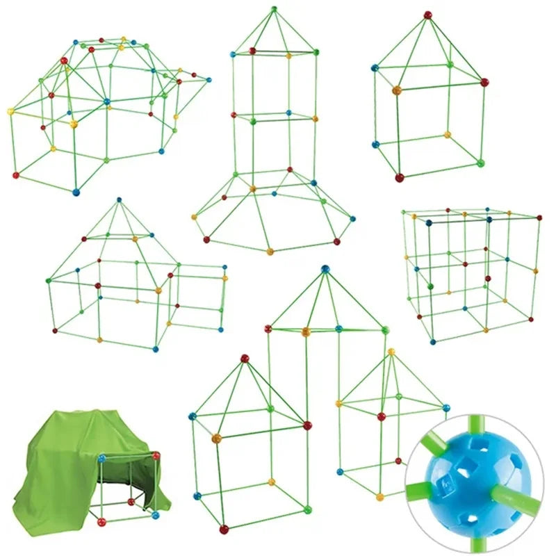 Kit de Construction Cabane Montessori – Jeu Éducatif et Créatif pour Enfant
