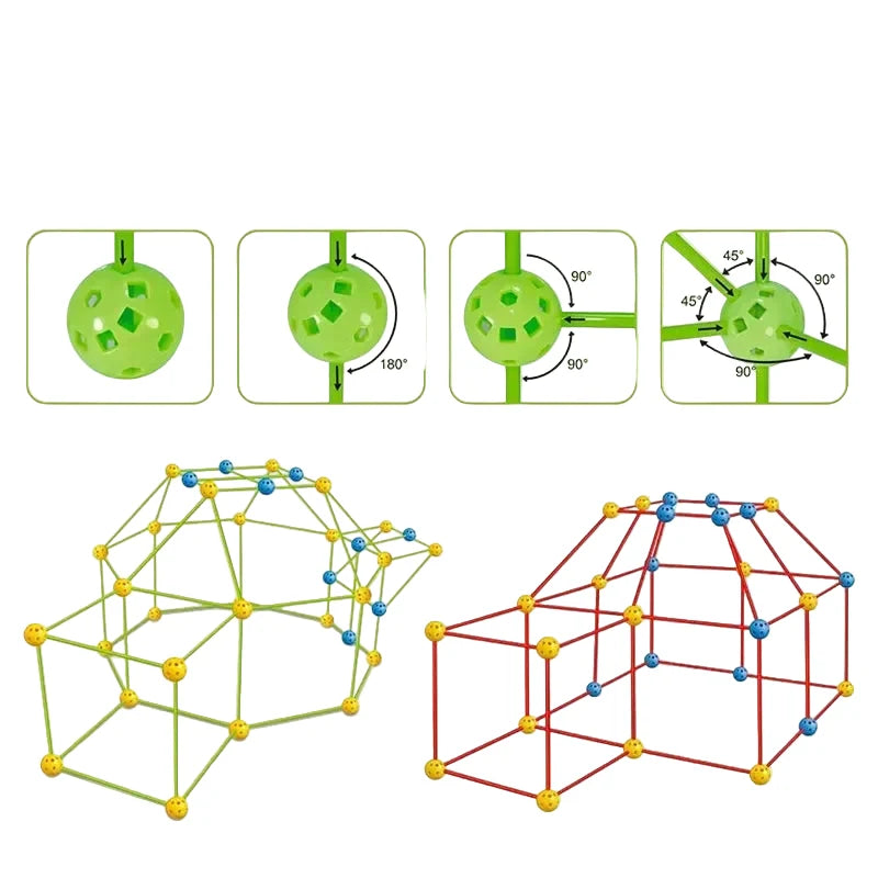Kit de Construction Cabane Montessori – Jeu Éducatif et Créatif pour Enfant