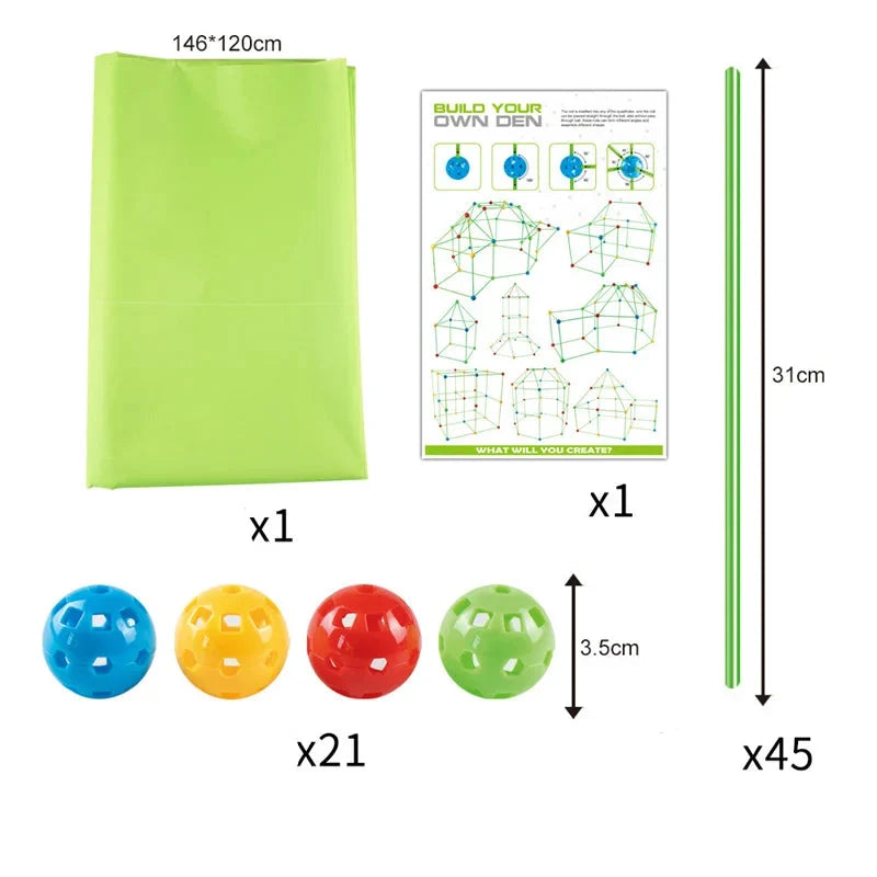 Kit de Construction Cabane Montessori – Jeu Éducatif et Créatif pour Enfant