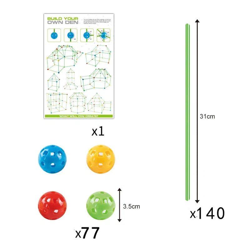 Kit de Construction Cabane Montessori – Jeu Éducatif et Créatif pour Enfant