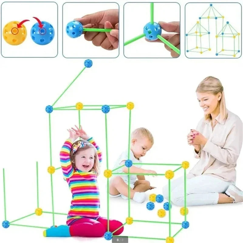 Kit de Construction Cabane Montessori – Jeu Éducatif et Créatif pour Enfant