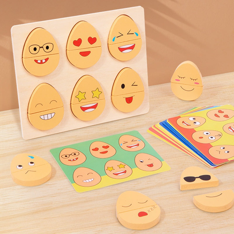 Les Œufs d'Expressions en Bois Montessori - Collection EcoLearner™