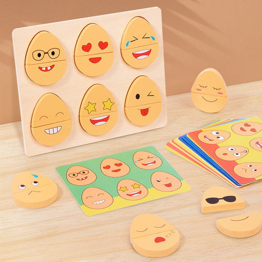 Les Œufs d'Expressions en Bois Montessori - Collection EcoLearner™