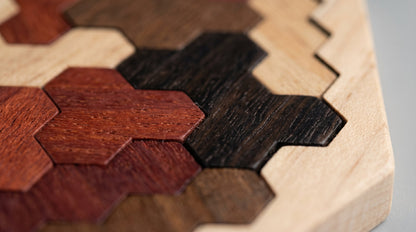 Tangram Hexagone en Bois Montessori Puzzle
