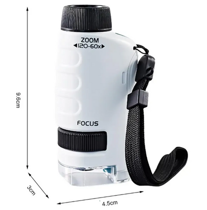 🔬 Microscope de Poche Portable pour Enfants – Grossissement jusqu'à 120x