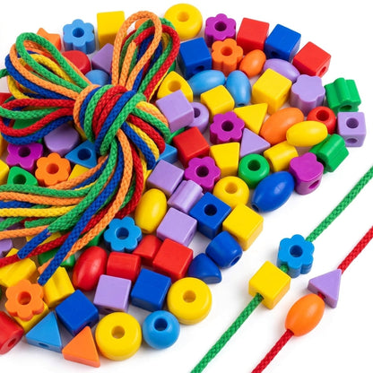 Tissage & Enfilage de Perles Colorées Montessori