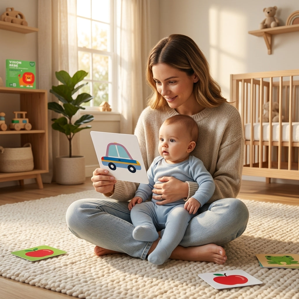 Cartes de stimulation visuelle pour bébé Montessori