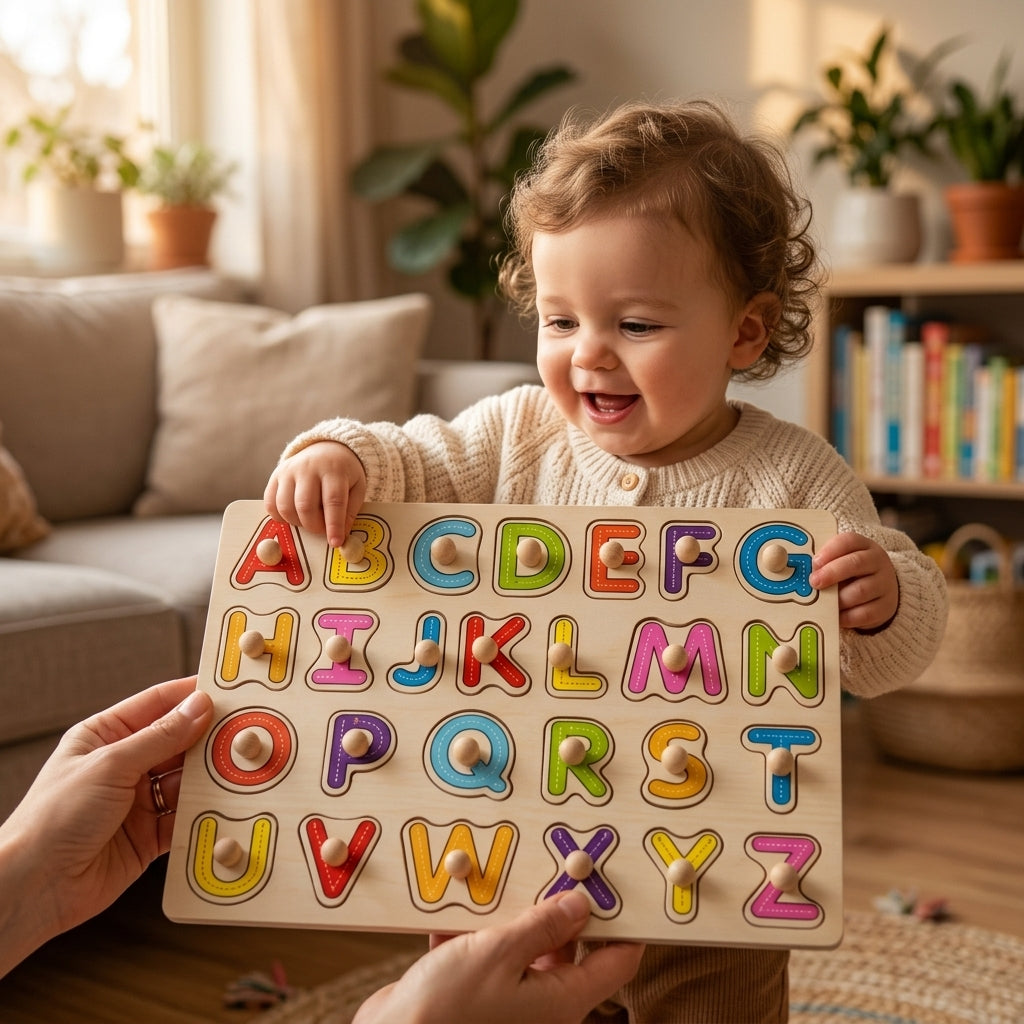 Plateau Alphabet Majuscule Montessori