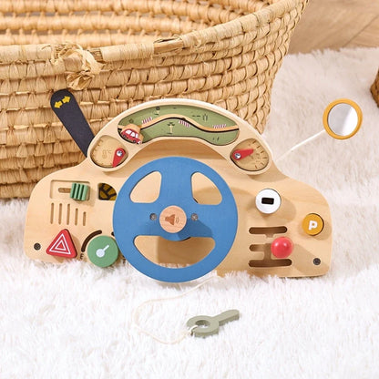 BusyBoard™ - Jouet Montessori 5-en-1 en Bois | Divers Designs et Activités