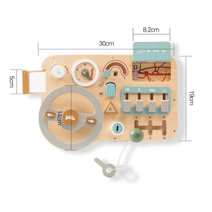 BusyBoard™ - Jouet Montessori 5-en-1 en Bois | Divers Designs et Activités