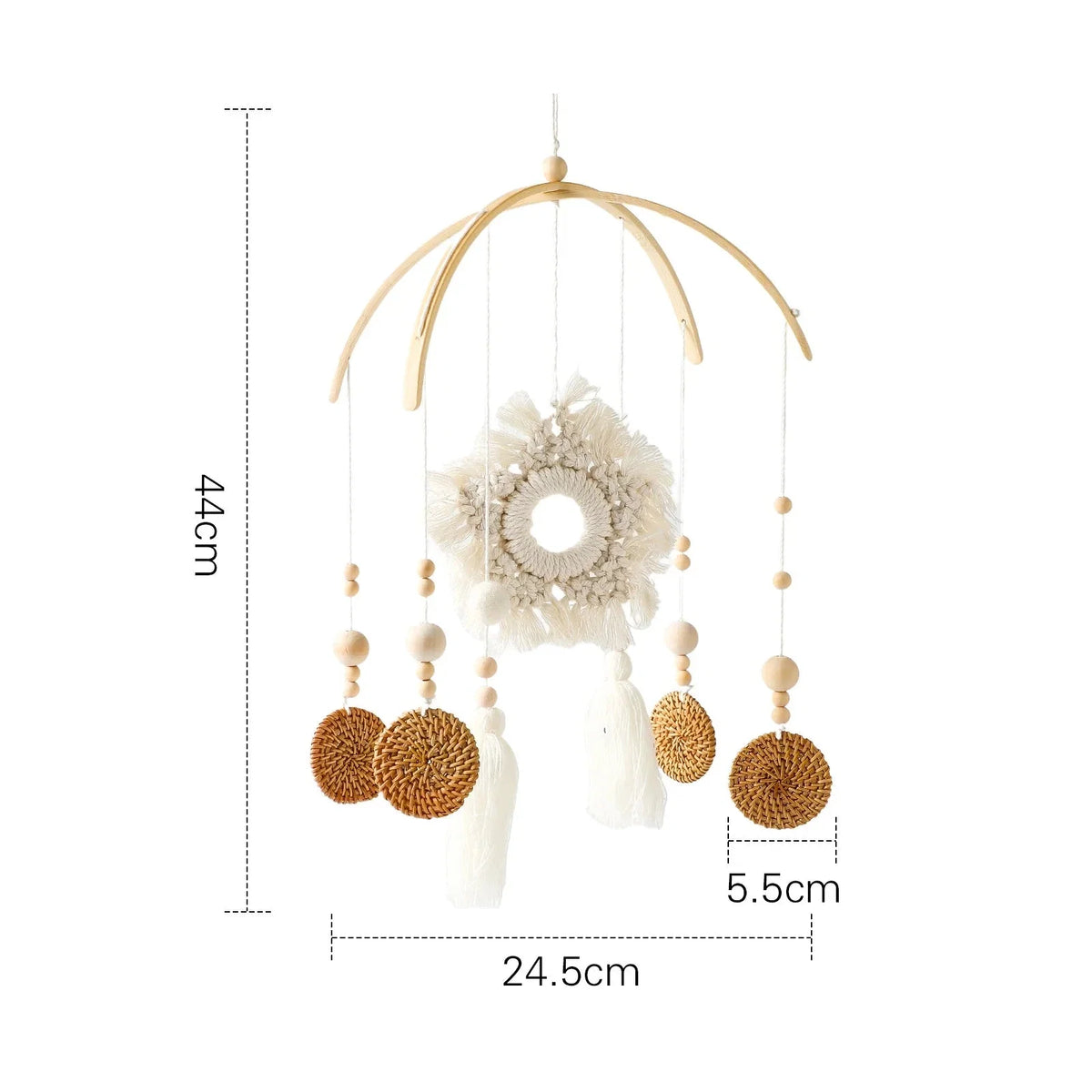 Mobile et Jouet de Naissance en Bois Montessori - Décoration et Eveil Sensoriel pour Bébé