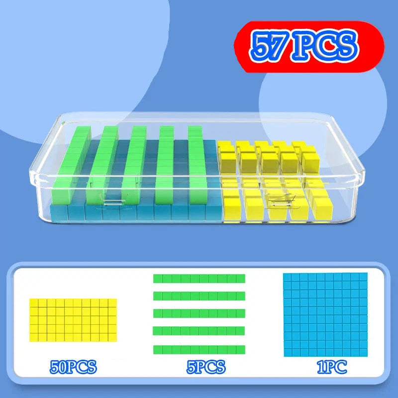 Cube mathématique décimal pour enfants - Jouets d'apprentissage numérique.