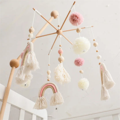 Mobile et Jouet de Naissance en Bois Montessori - Décoration et Eveil Sensoriel pour Bébé