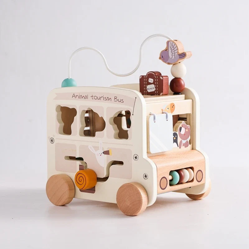 BusyBoard™ - Jouet Montessori 5-en-1 en Bois | Divers Designs et Activités