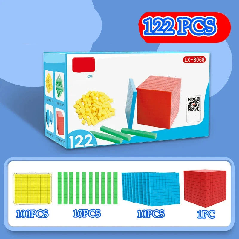 Cube mathématique décimal pour enfants - Jouets d'apprentissage numérique.