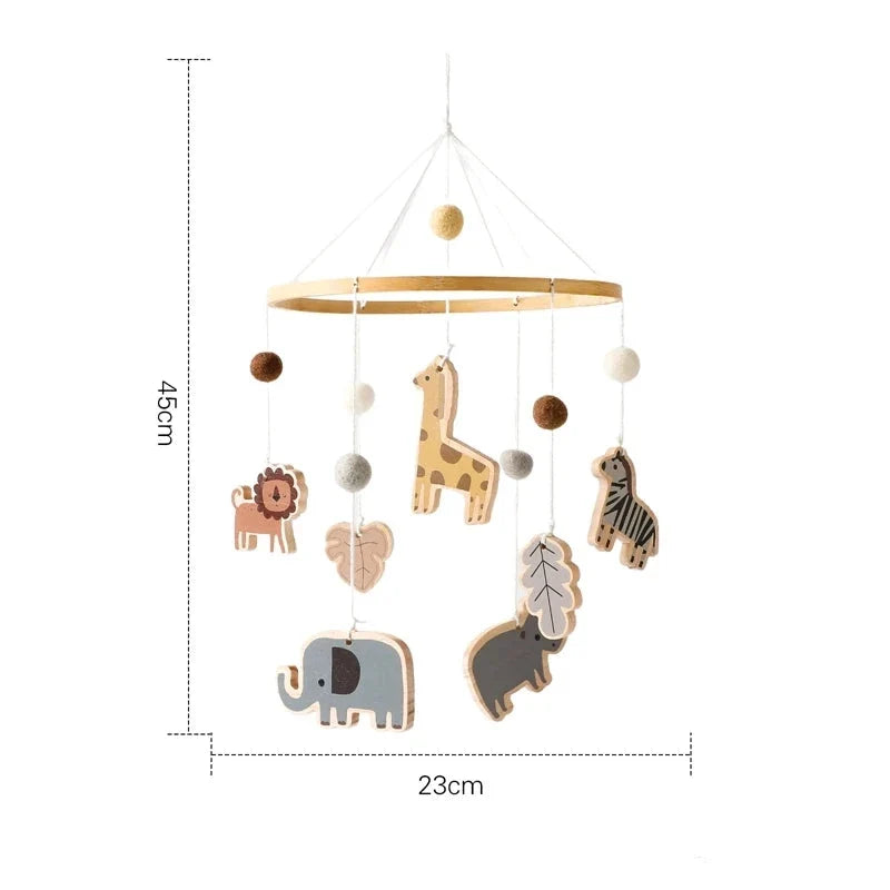 Mobile et Jouet de Naissance en Bois Montessori - Décoration et Eveil Sensoriel pour Bébé