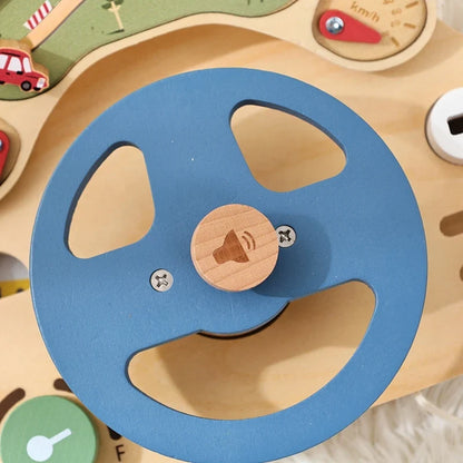 BusyBoard™ - Jouet Montessori 5-en-1 en Bois | Divers Designs et Activités