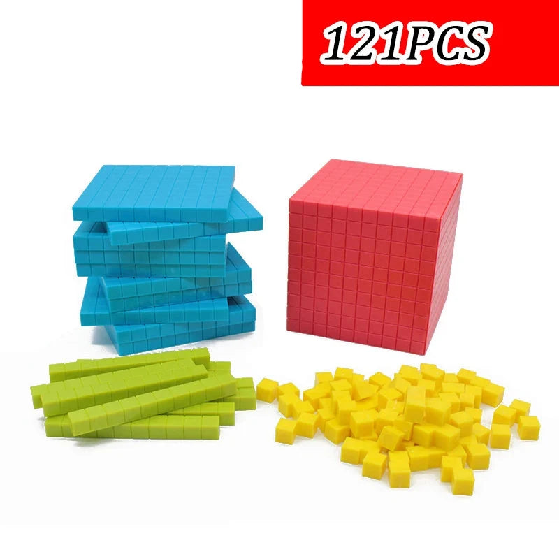 Cube mathématique décimal pour enfants - Jouets d'apprentissage numérique.