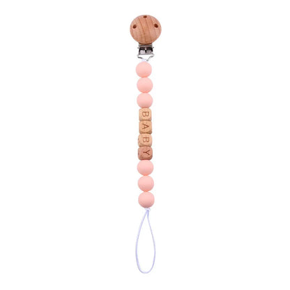 Attache Tétine Personnalisée en Bois et Silicone – Sécurité & Douceur Montessori