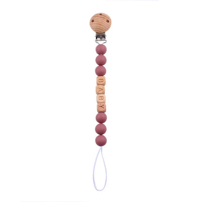 Attache Tétine Personnalisée en Bois et Silicone – Sécurité & Douceur Montessori