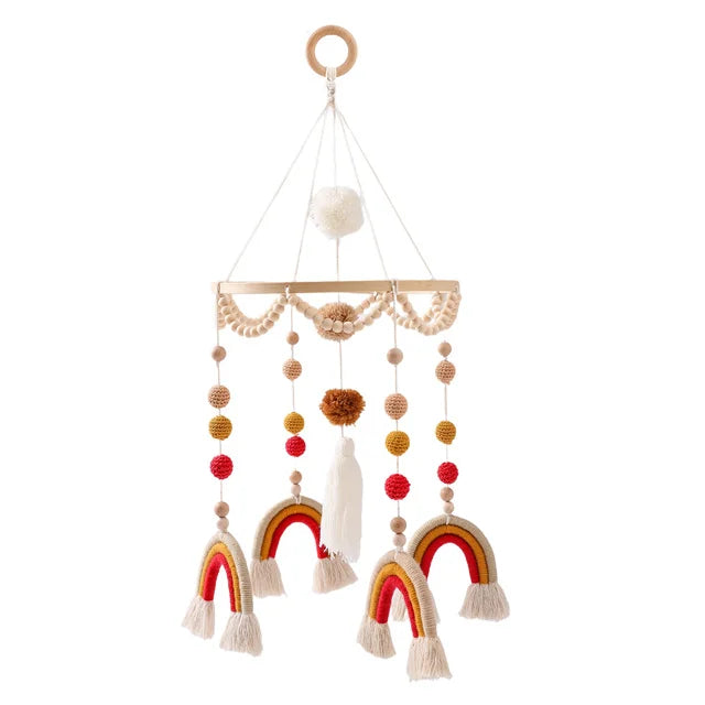 Mobile et Jouet de Naissance en Bois Montessori - Décoration et Eveil Sensoriel pour Bébé