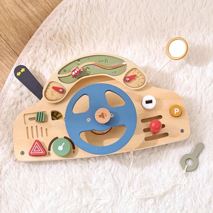 BusyBoard™ - Jouet Montessori 5-en-1 en Bois | Divers Designs et Activités