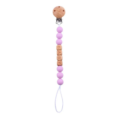 Attache Tétine Personnalisée en Bois et Silicone – Sécurité & Douceur Montessori