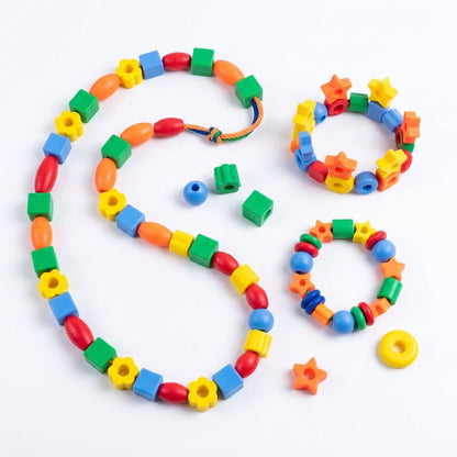 Tissage & Enfilage de Perles Colorées Montessori