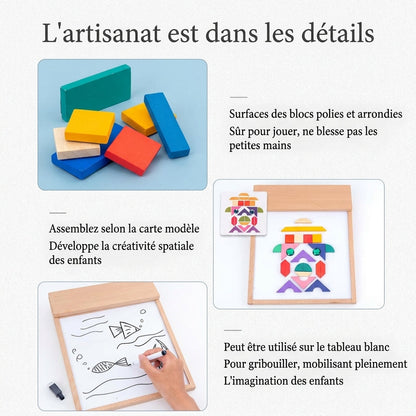 🧲 Puzzle Magnétique Montessori – Tableau Créatif & Éducatif pour Enfant